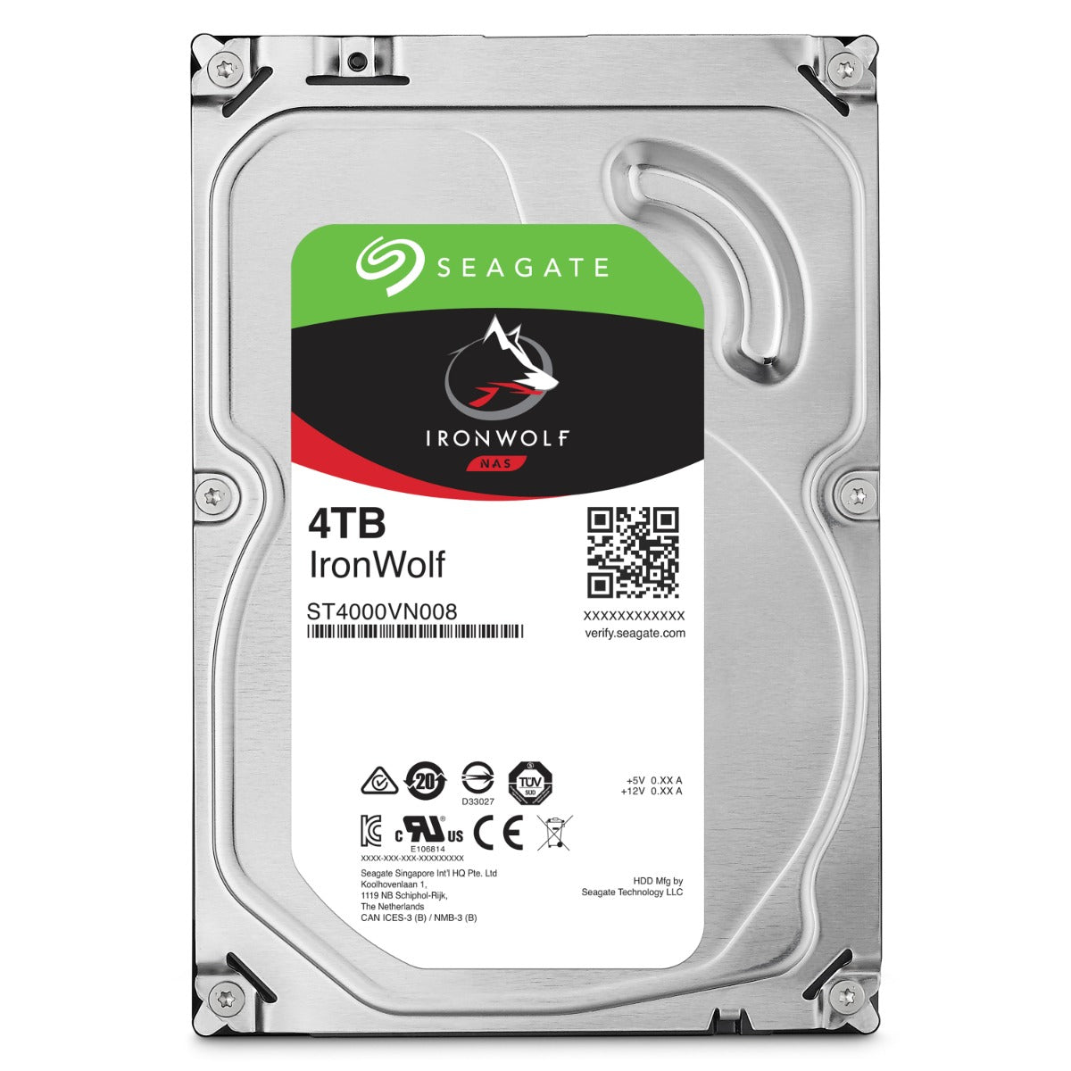 SEAGATE 4TB IRONWOLF SATA 6GB/S (ST4000VN008) 64MB