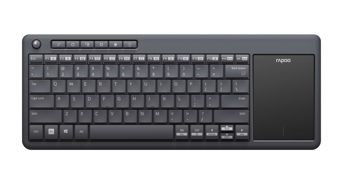 RAPOO K2600 WIRELESS 2.4GHZ KEYBOARD W/ TOUCHPAD (GRAY)