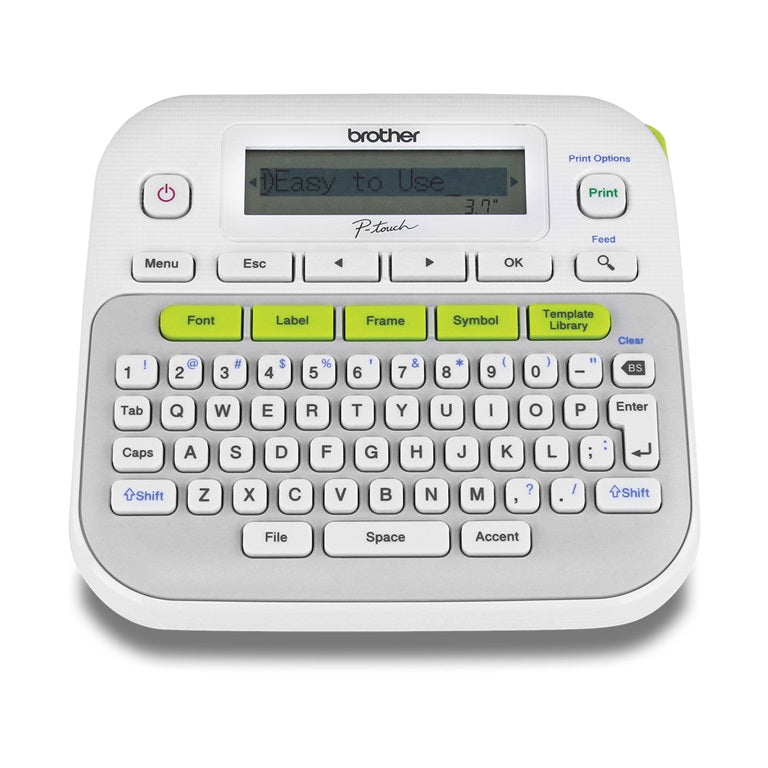 BROTHER PT-D210 LABEL PRINTER + TZE-231 BLACK ON WHITE STARTER TAPE