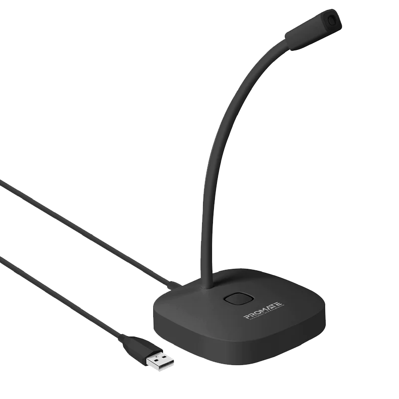 PROMATE PROMIC-1 OMNI-DIRECTIONAL MIC W/ FLEXIBLE GOOSENECK BLACK (USB/1.3M)