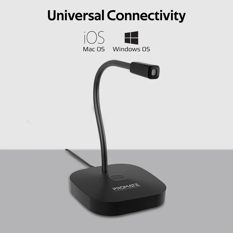 PROMATE PROMIC-1 OMNI-DIRECTIONAL MIC W/ FLEXIBLE GOOSENECK BLACK (USB/1.3M)
