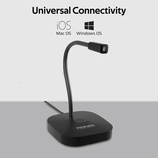 PROMATE PROMIC-1 OMNI-DIRECTIONAL MIC W/ FLEXIBLE GOOSENECK BLACK (USB/1.3M)