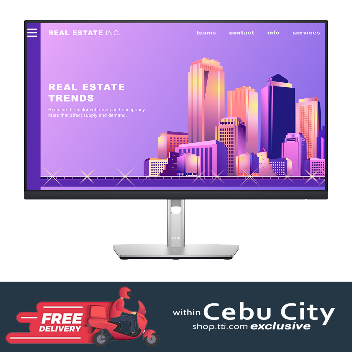 DELL P2722H 27" FHD LED IPS MONITOR (DB15, HDMI, DP)