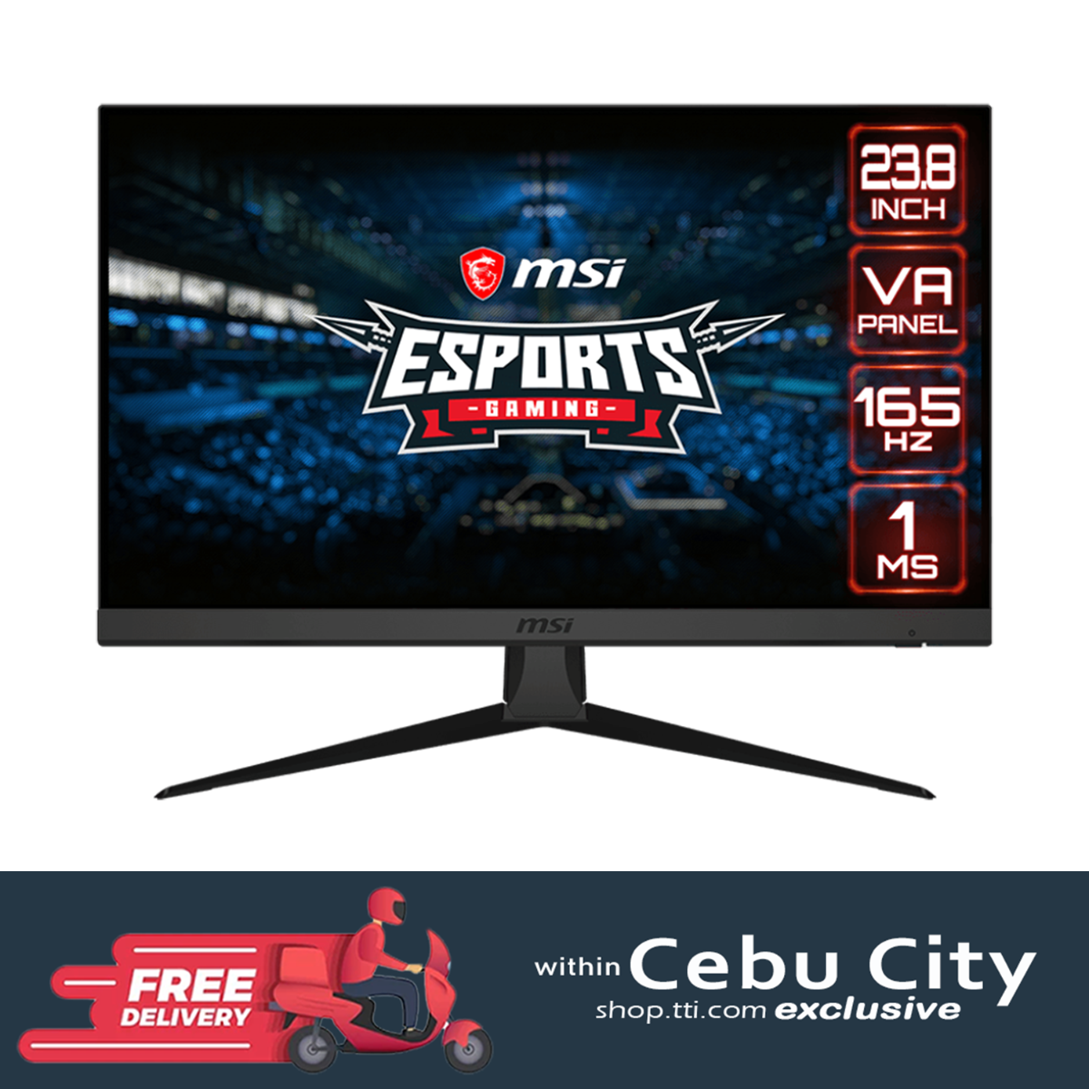 MSI OPTIX G243 23.8" FHD LED VA GAMING MONITOR 165HZ 1MS WLMNT (HDMI, DP)