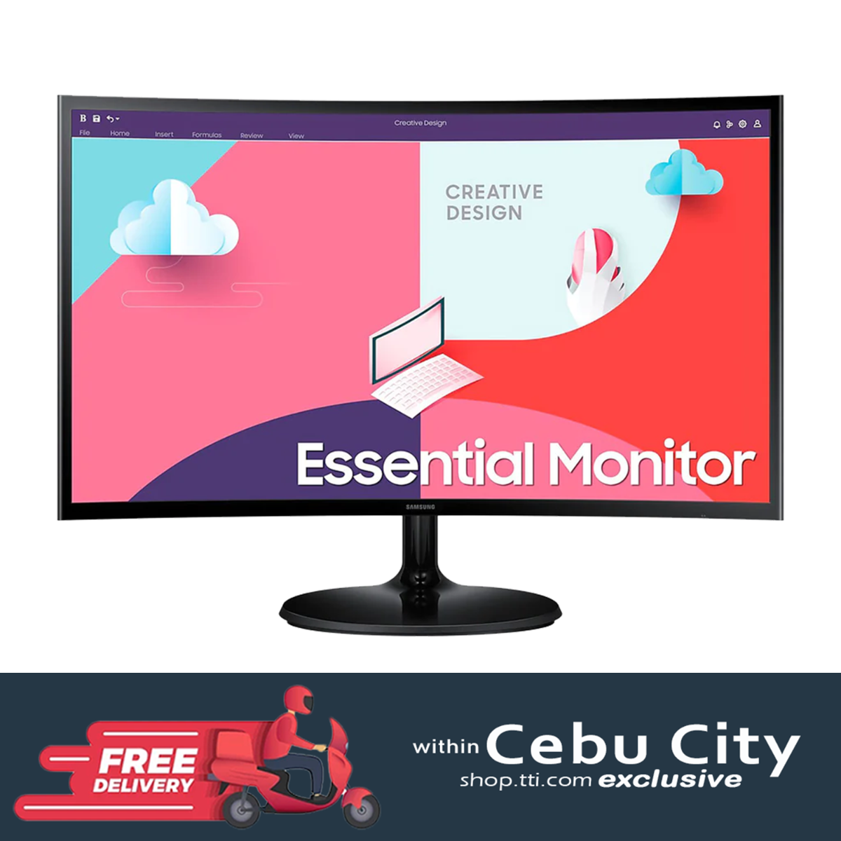 SAMSUNG LS27C360EAEXXP 27" FHD LED CURVED MONITOR WLMNT (HDMI, D-SUB)
