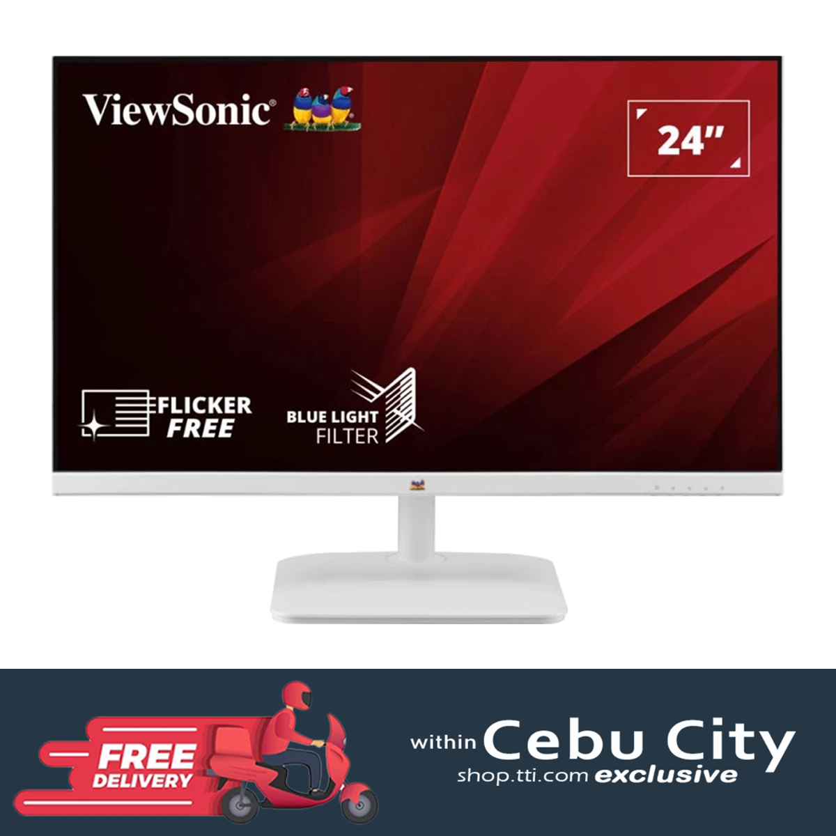 VIEWSONIC VA2430-H-W-6 23.8" WIDE FULL HD LED MONITOR WLMNT (VGA, HDMI)