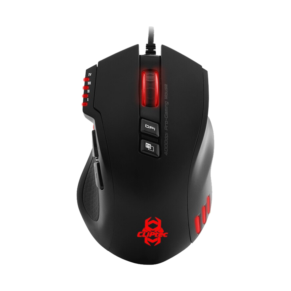 CLIPTEC STENACO 40000DPI RGB GAMING MOUSE (BLACK)