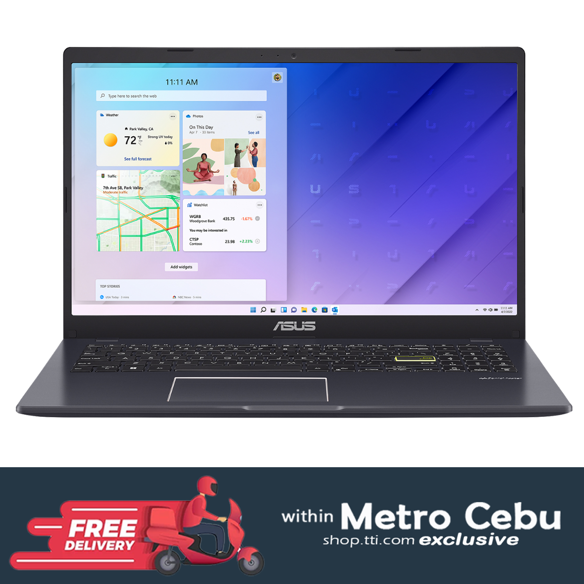 ASUS E510KA-BR289W CEL-N4500/4GB/256GB NVME/15.6/W11H (BLK)
