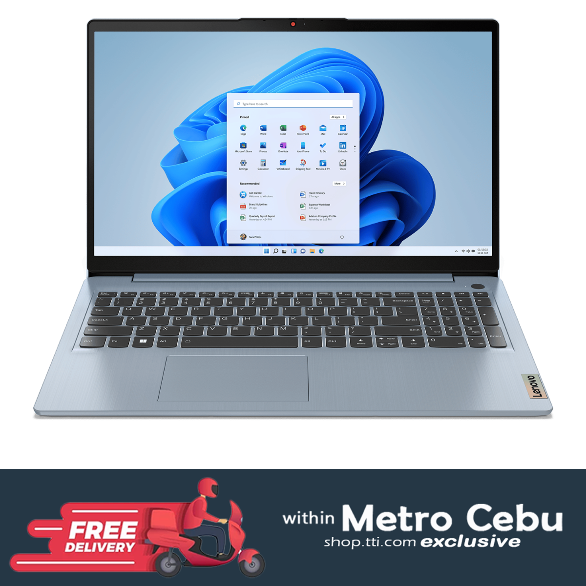 LENOVO IDEAPAD 3-15IAU7-82RK00E8PH I3-1215U/8GB/512GB NVME/15.6/W11H/OFC21HS (BLU)