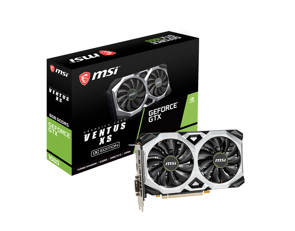 MSI NVIDIA GEFORCE GTX 1660 SUPER 6144MB 192BIT GDDR6 VENTUS XS OC DUAL FAN (HDMI, 3XDP)