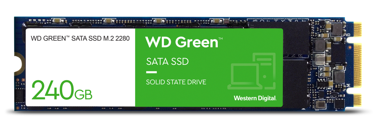 WESTERN DIGITAL 240GB GREEN SSD (WDS240G2G0B) M.2 SATA 6GB/S 2280