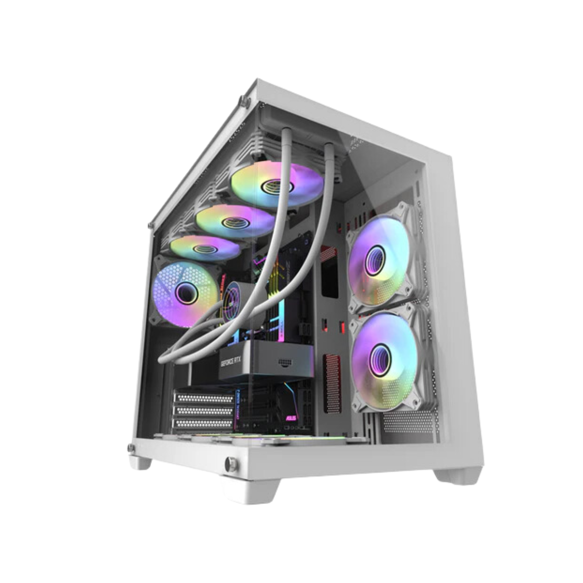 DARKFLASH C285P ATX CASE W/ TEMPERED GLASS PANORAMIC SIDE