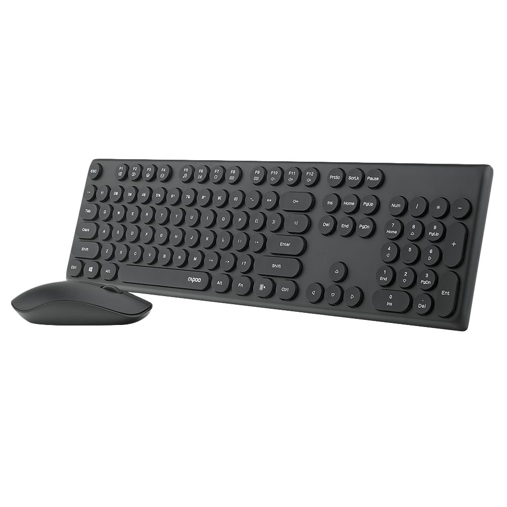 RAPOO X260 WIRELESS 2.4GHZ OPTICAL KEYBOARD & MOUSE (BLACK)