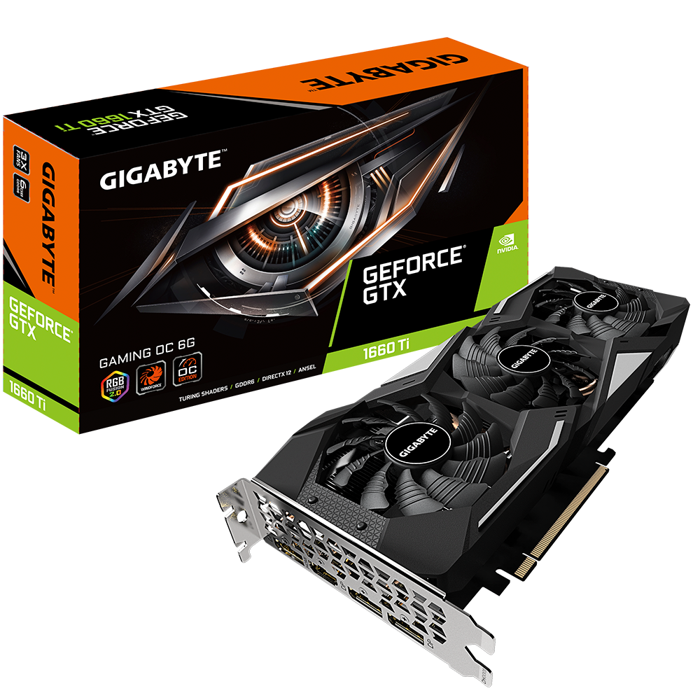 GIGABYTE NVIDIA GEFORCE GTX 1660TI 6144MB 192BIT GDDR6 OC-6GD (HDMI, 3XDP)