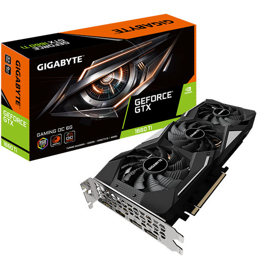 GIGABYTE NVIDIA GEFORCE GTX 1660TI 6144MB 192BIT GDDR6 OC-6GD (HDMI, 3XDP)