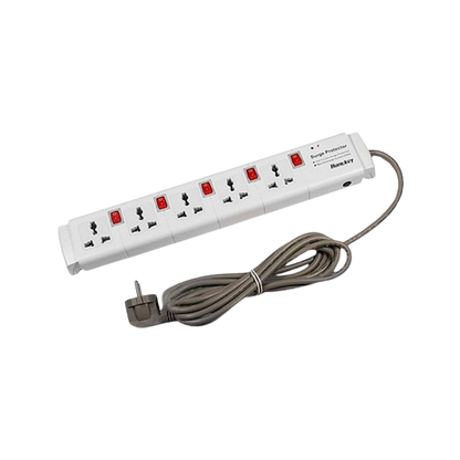 HUNTKEY 5 SOCKETS SURGE PROTECTOR W/ INDVL POWER SWITCH (2METER)