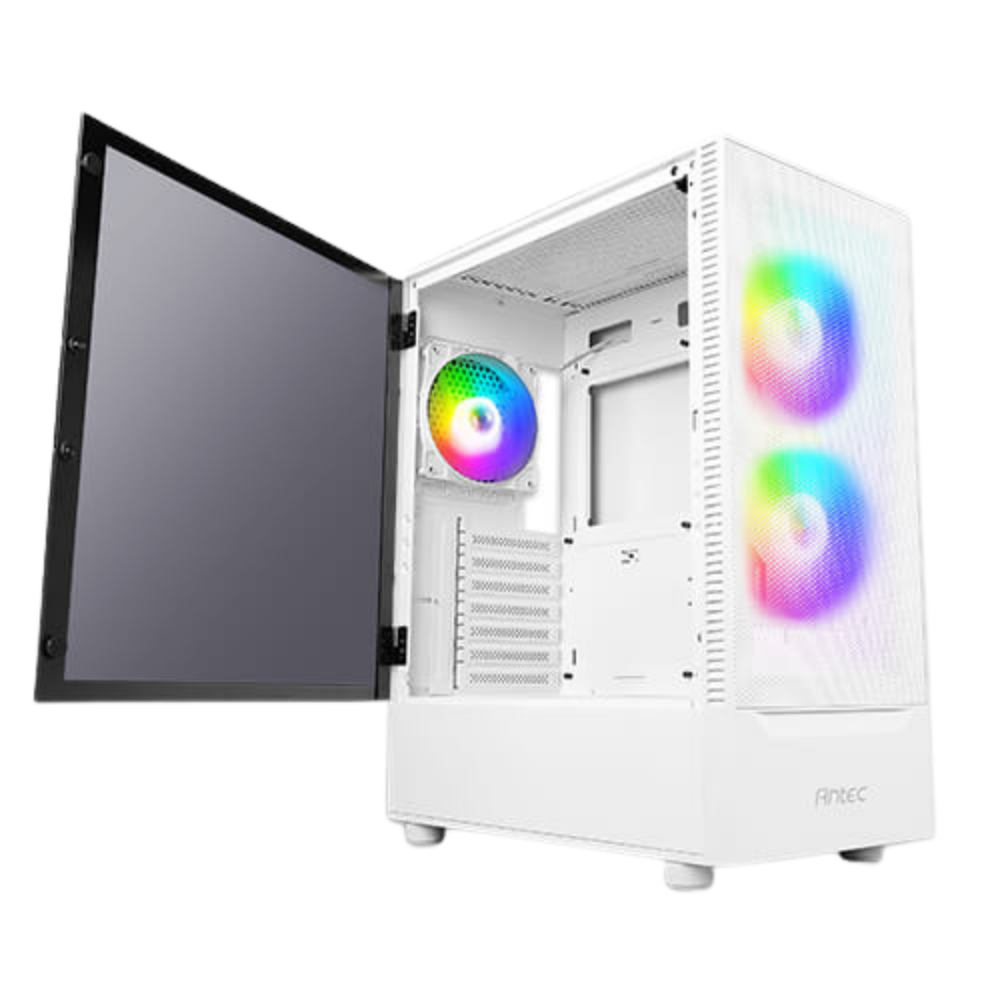 ANTEC NX410 MID TOWER CASE W/ TEMPERED GLASS SIDE PANEL, 3 ARGB FANS