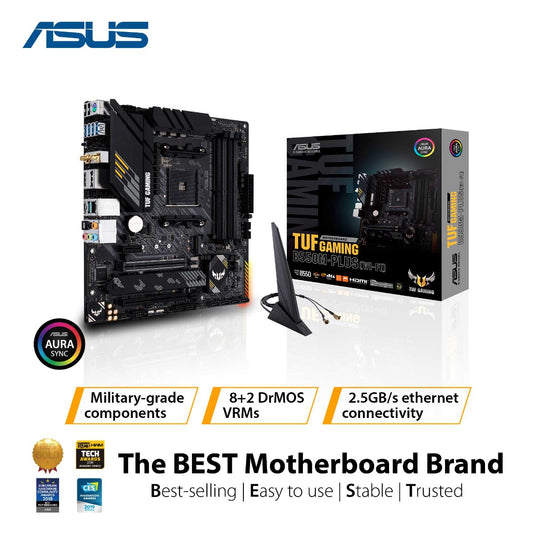 ASUS TUF B550M-PLUS (WIFI) 4DDR4 2XM.2 MOTHERBOARD (HDMI, DP) WIFI+BT