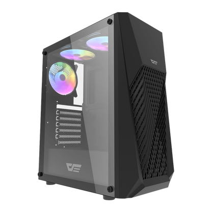 DARKFLASH DK150 ATX TOWER CASE W/ TEMPERED GLASS SIDE PANEL 3FANS