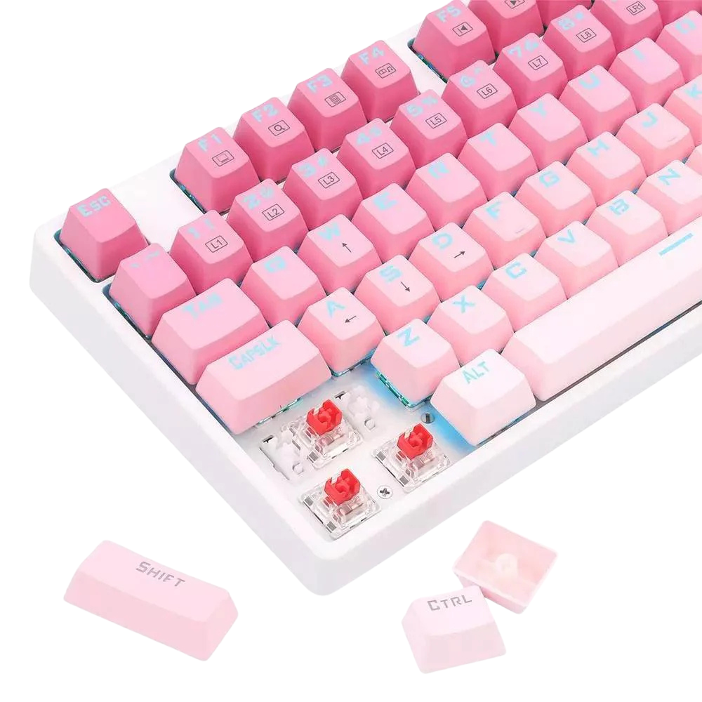 REDRAGON DAKSA MECHANICAL GAMING KEYBOARD (RED SWITCH) GRADIENT PINK