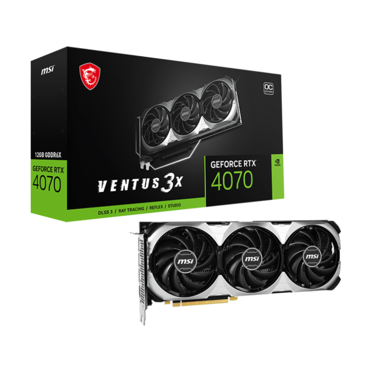 MSI RTX 4070 12G 192BIT GDDR6X VENTUS 3X E OC (HDMI, 3XDP)