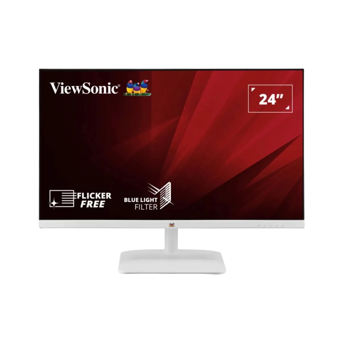 VIEWSONIC VA2430-H-W-6 23.8" WIDE FULL HD LED MONITOR WLMNT (VGA, HDMI) (WHITE)