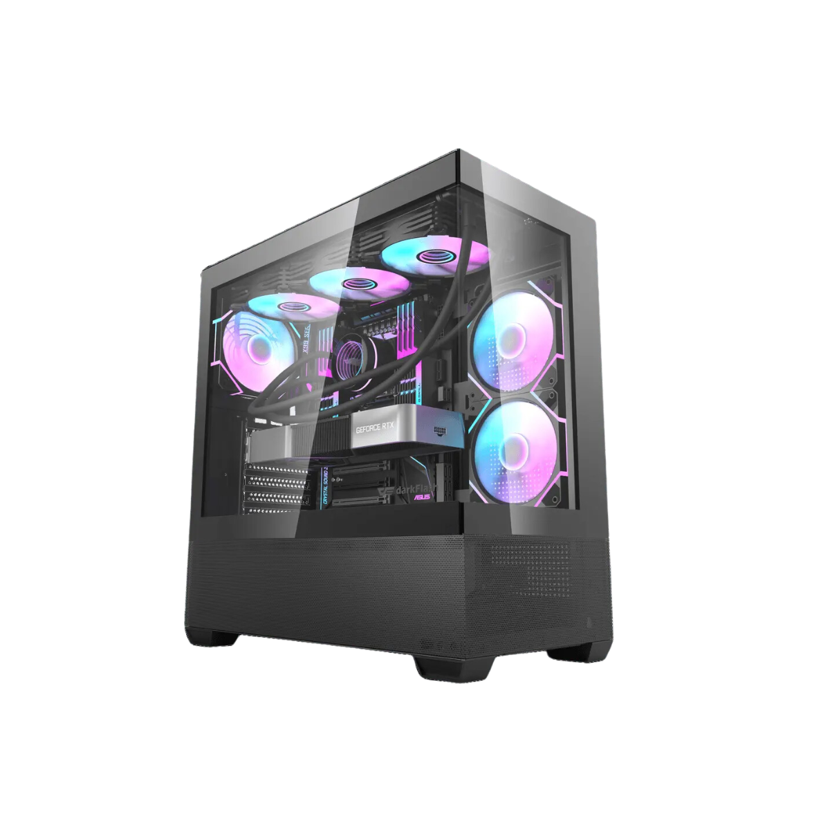 DARKFLASH DS900 AIR ATX CASE W/ TEMPERED GLASS PANORAMIC SIDE