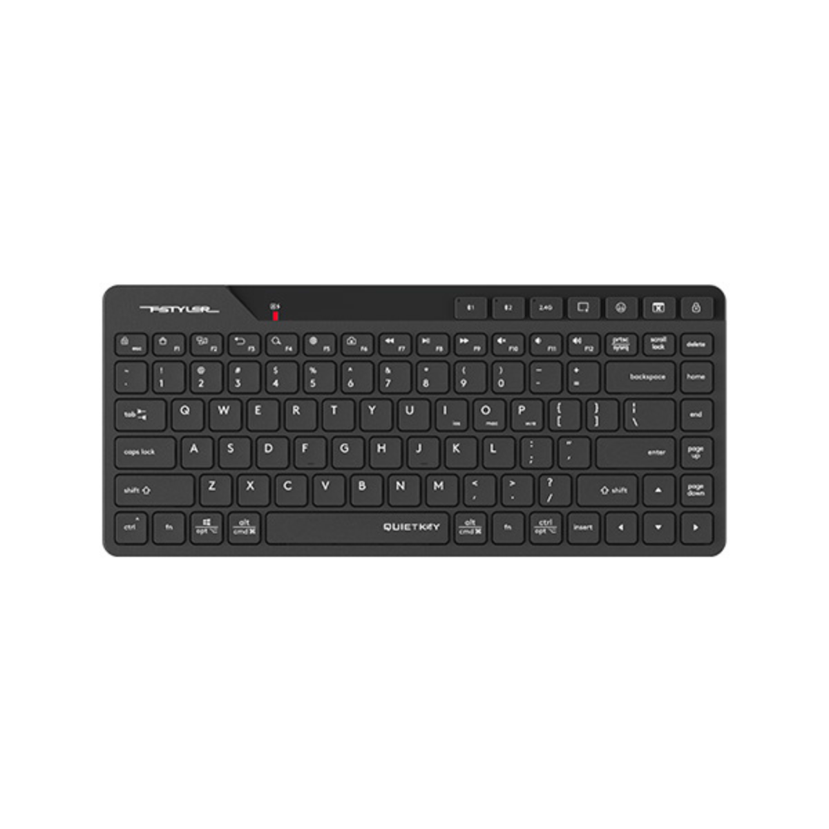 A4TECH FBK26C ANTI-SLEEP FSTYLER BLUETOOTH & 2.4GHZ RECHARGEABLE KEYBOARD (BLACK)