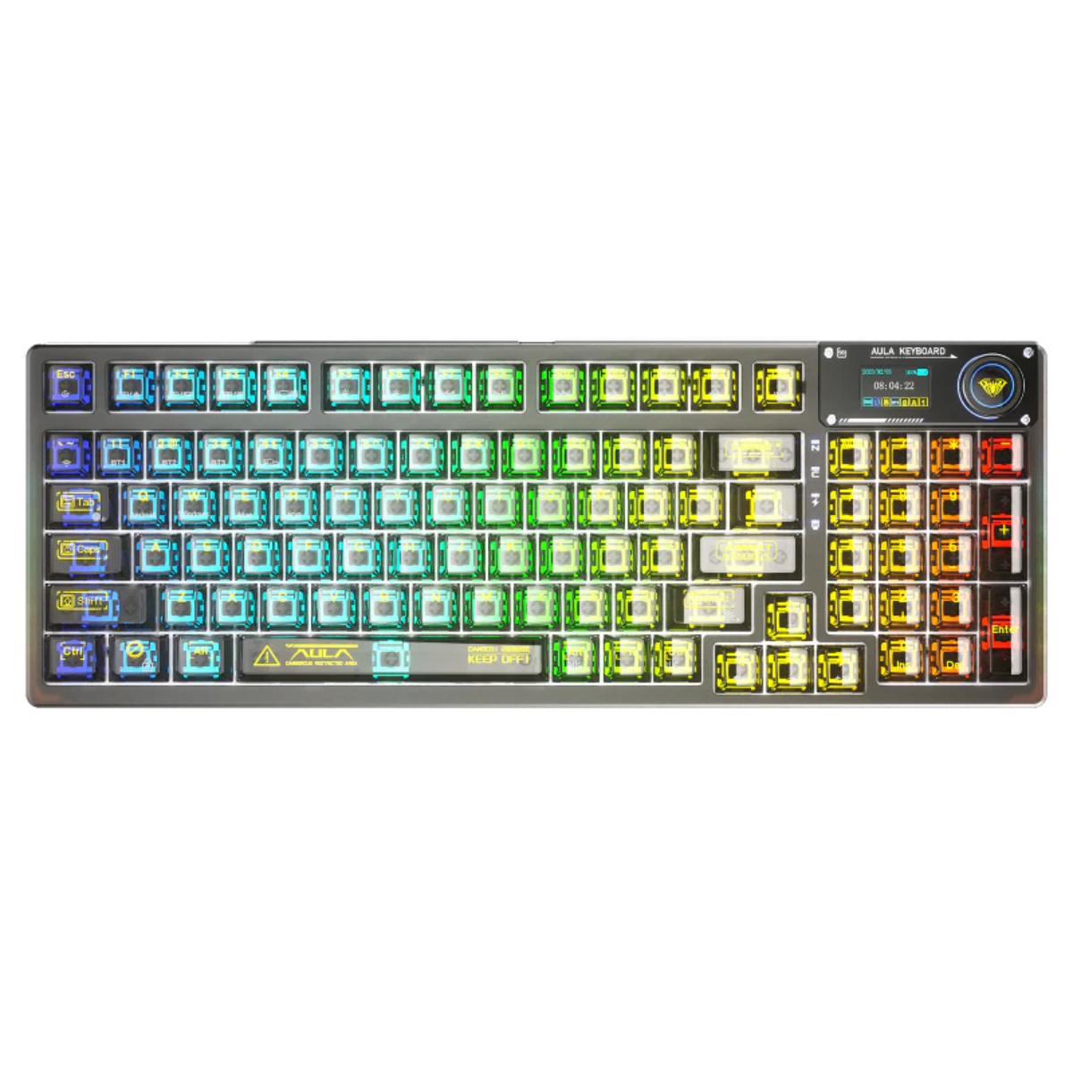 AULA WIND F98 PRO RGB GASKET TRI-MODE MECHANICAL KEYBOARD (LINEAR SWITCH/SWAPPBL)