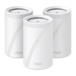 TPLINK DECO BE65 BE11000 WHOLE HOME MESH WIFI 7 SYSTEM TRI-BAND