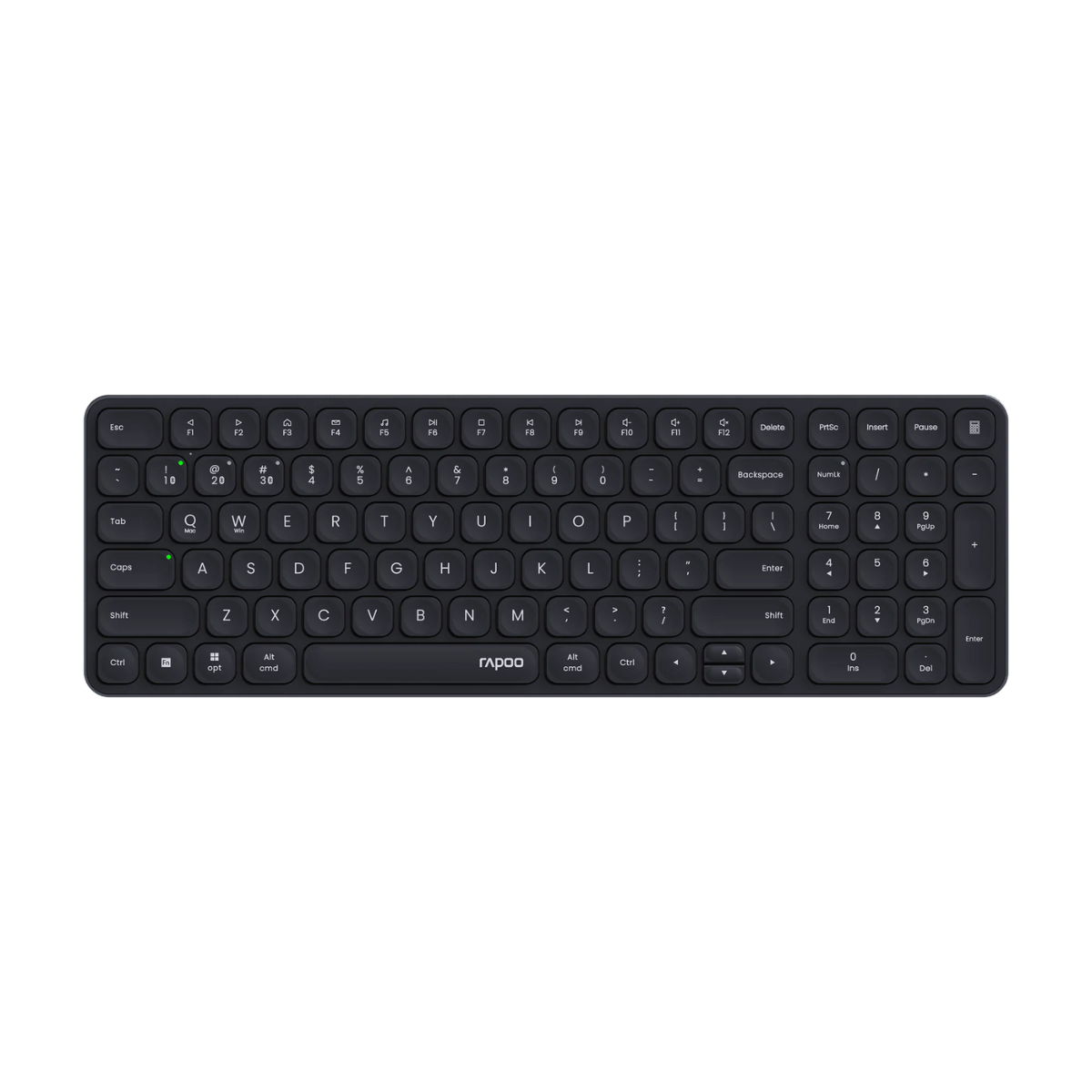 RAPOO E9350L MULTI-MODE RECHARGEABLE WIRELESS BLUETOOTH KEYBOARD (DARK GRAY)