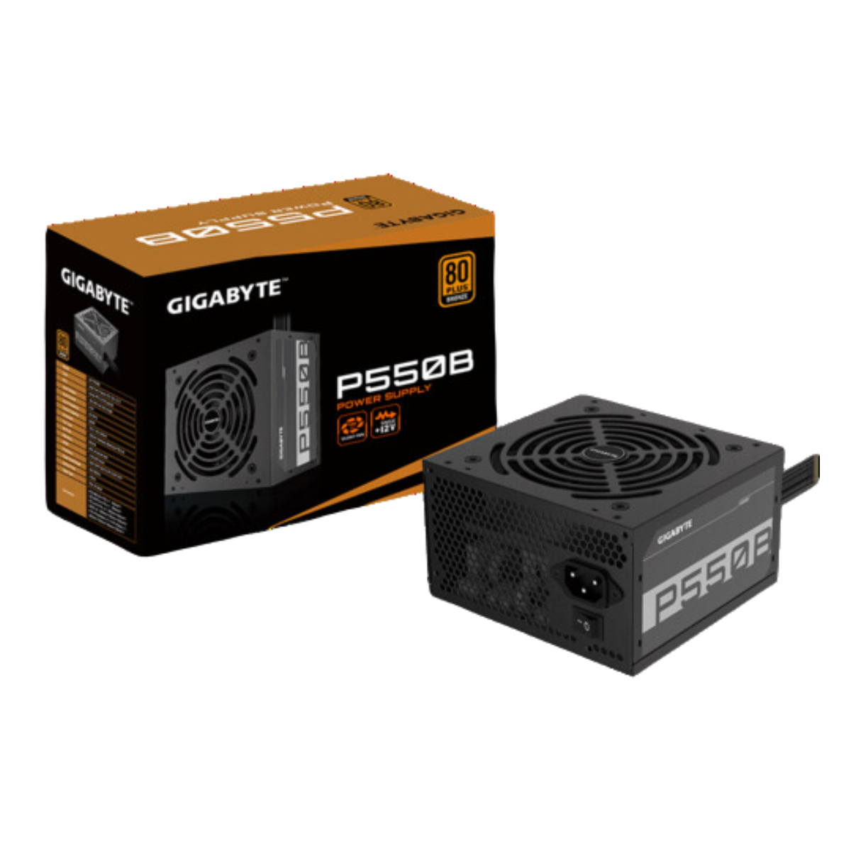 GIGABYTE P550B 550W 1X120MM FAN, 6SATA, 2PCIE, ACTIVE PFC, 80PLUS-BRONZE