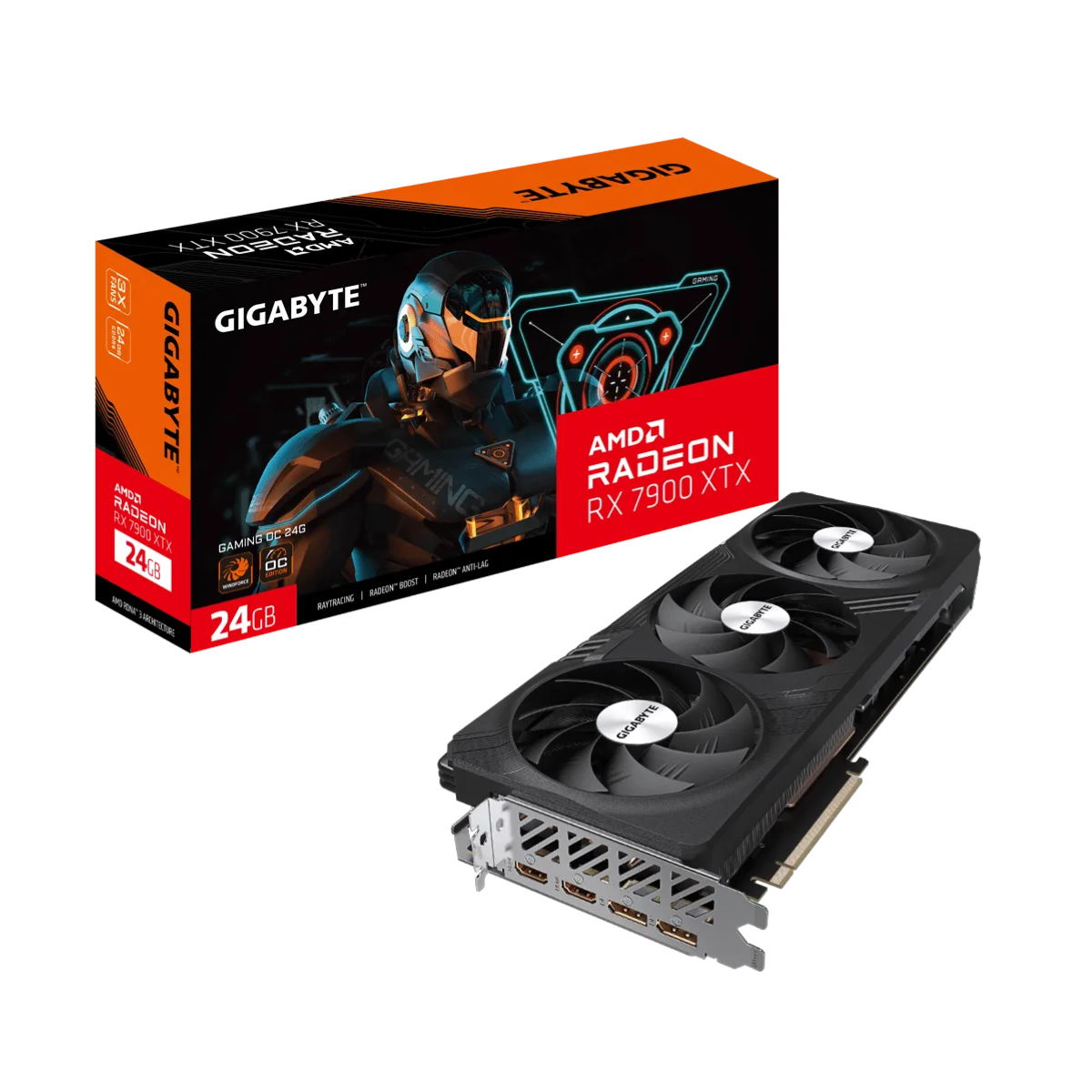 GIGABYTE RX 7900XTX 24GB 384BIT GDDR6 GAMING OC 3XFANS (2XHDMI, 2XDP)