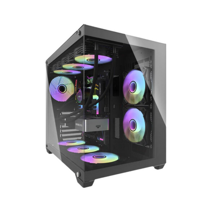 DARKFLASH C285P ATX CASE W/ TEMPERED GLASS PANORAMIC SIDE