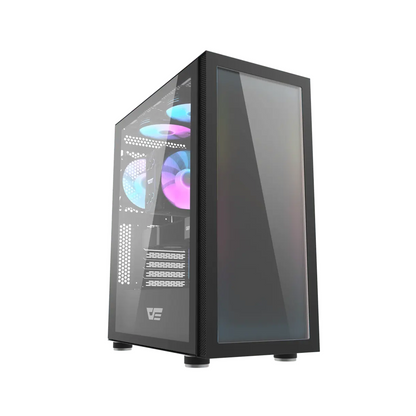DARKFLASH DK210 ATX TOWER CASE W/ TEMPERED GLASS SIDE PANEL, PEN (GRAFFITI BLACK)