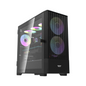 DARKFLASH DK415M M-ATX TOWER CASE W/ TEMPERED GLASS SIDE PANEL, 2 ARGB FANS-Black