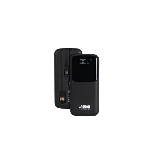 JAGUAR PB896 10000MAH POWERBANK W/ CHARGING CABLE-Black