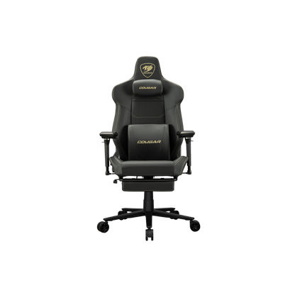 COUGAR ARMOR EVO M GAMING CHAIR W/ HEADREST & LUMBAR CUSHION, 5D-ARMREST (BLACK/GOLD)