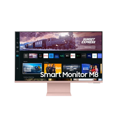 SAMSUNG M8 LS32CM80PUEXXP 32" 4K SMART MONITOR W/ SPKR WLMNT (SUNSET PINK)