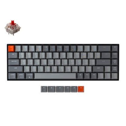 KEYCHRON K6 RGB 65% COMPACT TKL MECHANICAL KEYBOARD (RED SWITCH)