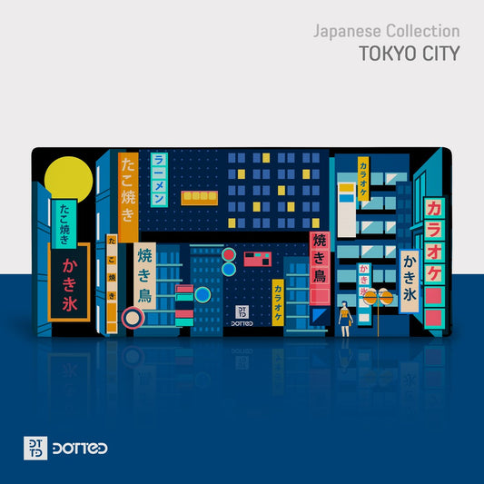 DOTTED TOKYO CITY 900X400MM DESK MAT (4MM)