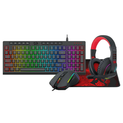 REDRAGON S148 4IN1 GAMING SET (KEYBOARD+MOUSE+HEADSET+MOUSE PAD)