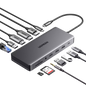UGREEN 13 IN 1 USB-C HUB (4XUSB-A 3.0, 2XUSB-C, 2XHDMI, DP, RJ45, MICROSD, SD, 3.5MM)