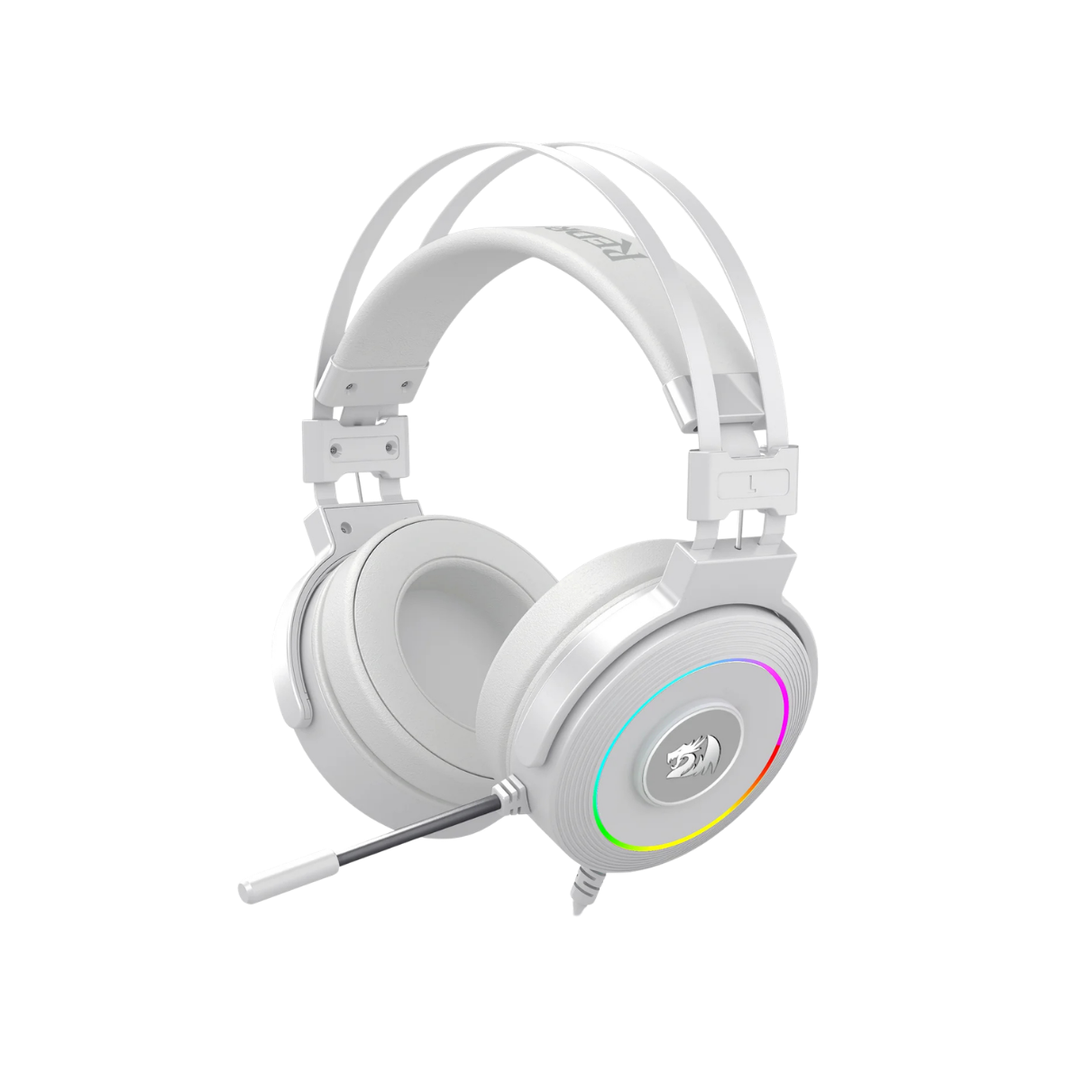 REDRAGON LAMIA2 RGB 7.1 VIRTUAL SURROUND USB GAMING HEADSET W/ STAND (WHITE)