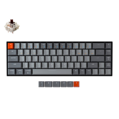 KEYCHRON K6 RGB 65% COMPACT TKL MECHANICAL KEYBOARD (RED SWITCH)
