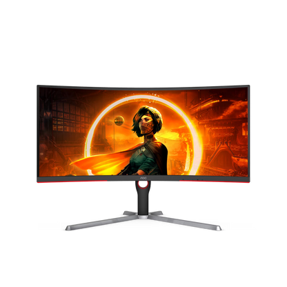 AOC CU34G3S 34" WQHD LED CURVED GAMING MONITOR 1MS 165HZ W/ SPK WLMNT (2XHDMI, 2XDP)