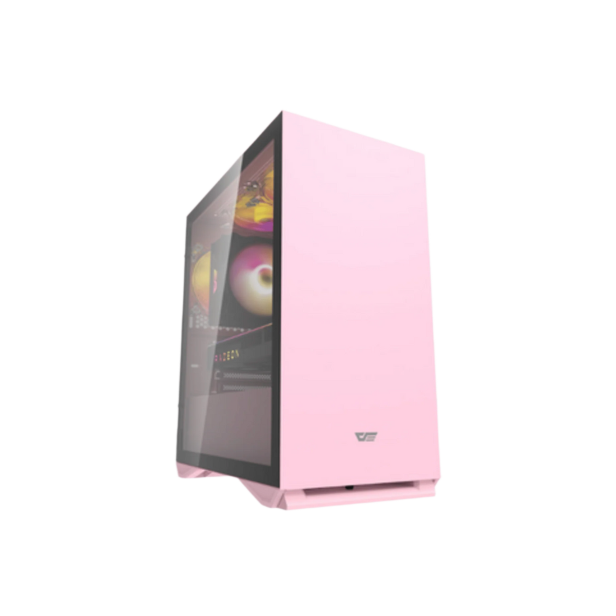 DARKFLASH DLM22  MICRO ATX CASE W/ MAGNETIC HINGED DOOR TEMPERED WINDOW (PNK)