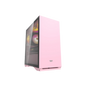 DARKFLASH DLM22  MICRO ATX CASE W/ MAGNETIC HINGED DOOR TEMPERED WINDOW (PNK)