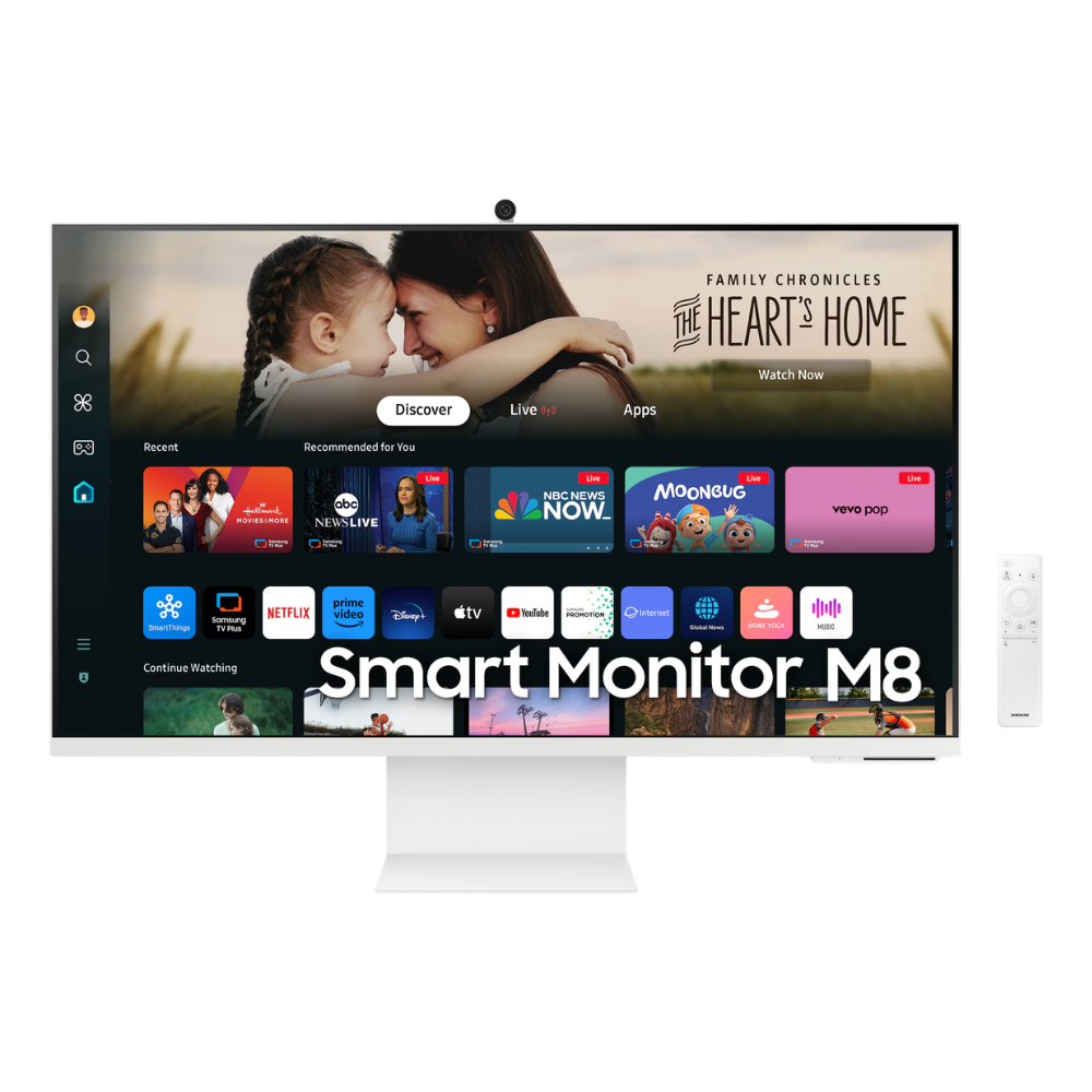 SAMSUNG M8 LS32DM801UEXXP 32" 4K UHD SMART MONITOR W/ SPKR WLMNT HAS (HDMI,USB-C) (WHITE)