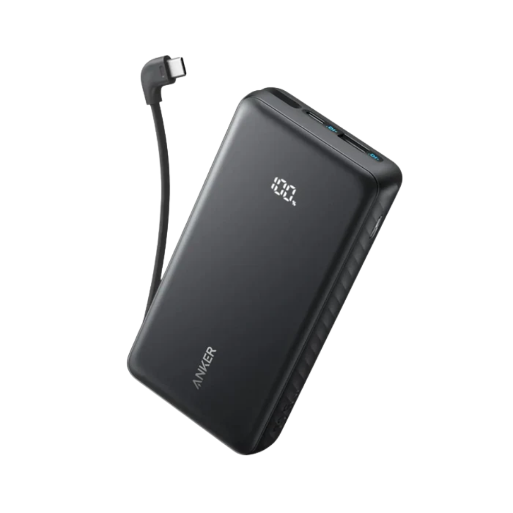 ANKER ZOLO 20000MAH 22.5W W/ BUILT-IN USB-C CABLE (1XUSB-A, 1XUSB-C) POWERBANK BLACK